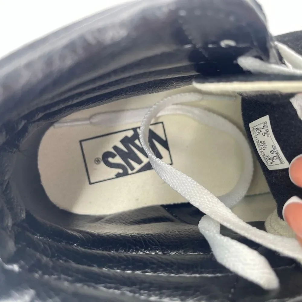 Vans Sk8-Hi Black & White Suede Canvas Sneakers | Unisex M7.5 / W9, Streetwear